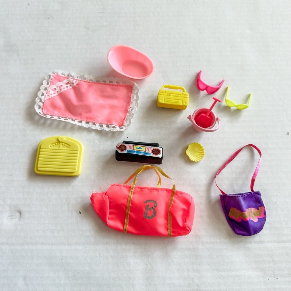 Vintage Barbie Accessories Lot 1980's Boombox